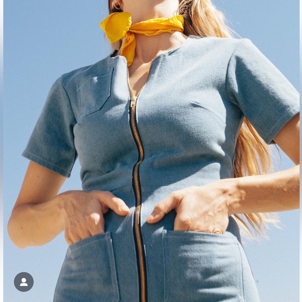 Lykke Wullf denim western jumpsuit XS